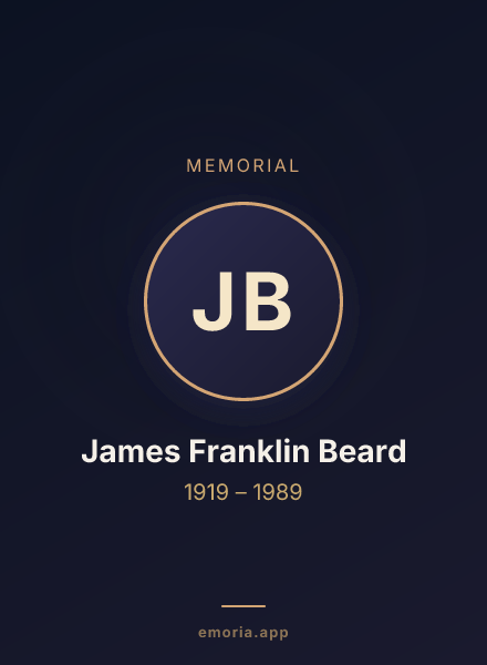Memorial portrait of James Franklin Beard