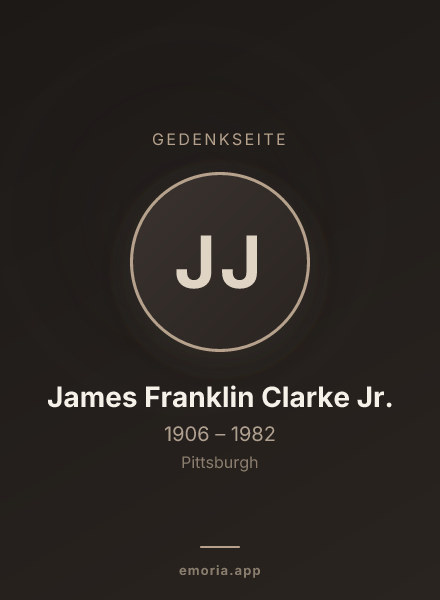 Gedenkportrait von James Franklin Clarke Jr.