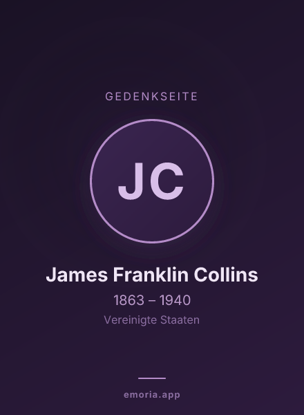 Gedenkportrait von James Franklin Collins