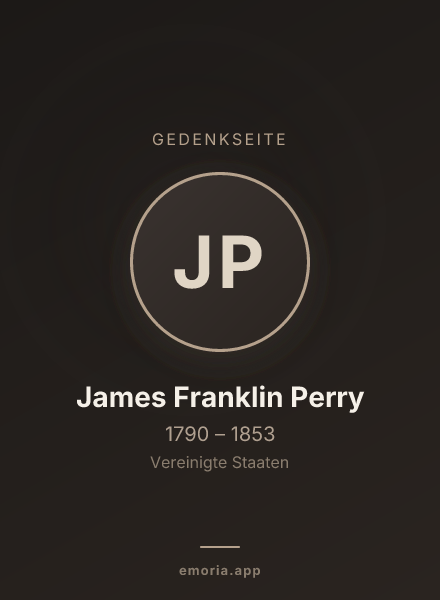 Gedenkportrait von James Franklin Perry