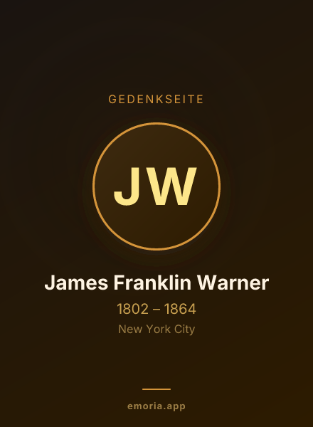 Gedenkportrait von James Franklin Warner