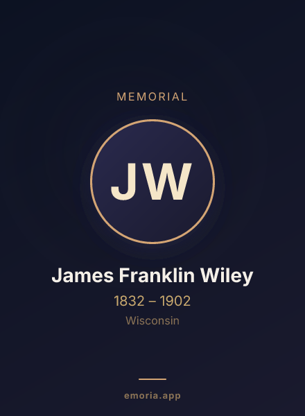 Memorial portrait of James Franklin Wiley