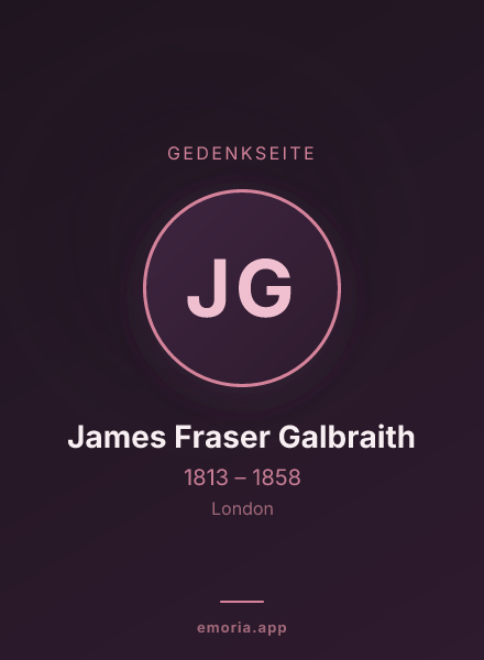 Gedenkportrait von James Fraser Galbraith