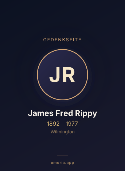 Gedenkportrait von James Fred Rippy