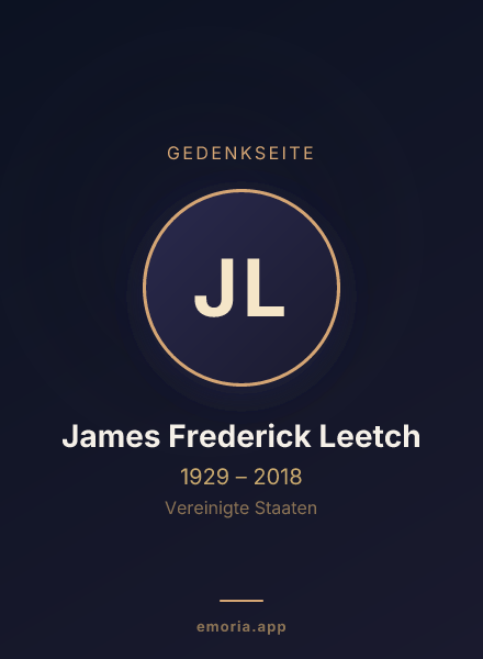 Gedenkportrait von James Frederick Leetch