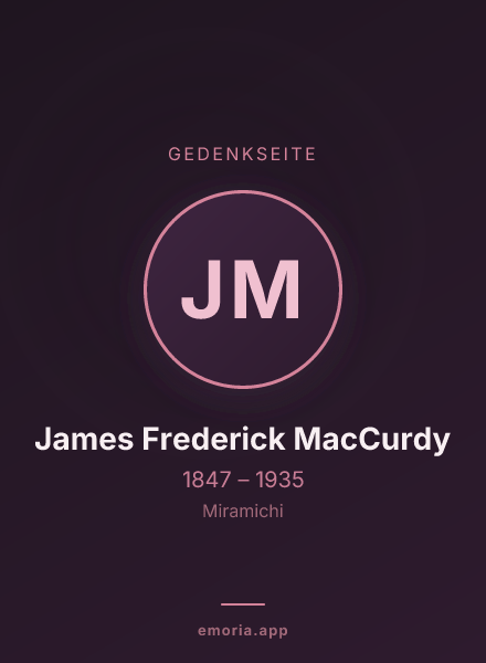 Gedenkportrait von James Frederick MacCurdy