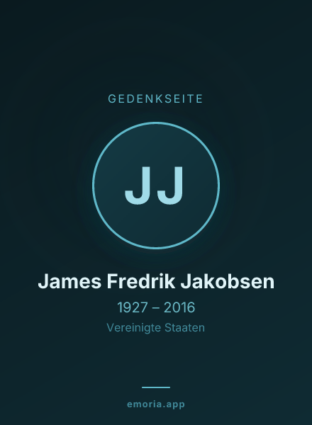Gedenkportrait von James Fredrik Jakobsen