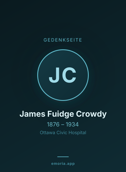 Gedenkportrait von James Fuidge Crowdy