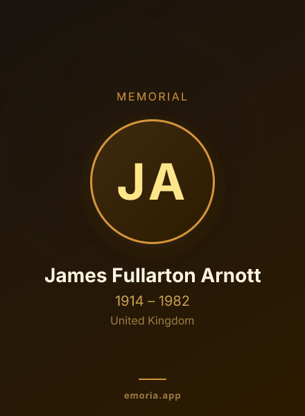 Memorial portrait of James Fullarton Arnott