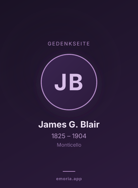 Gedenkportrait von James G. Blair