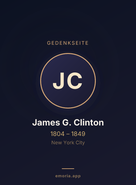 Gedenkportrait von James G. Clinton