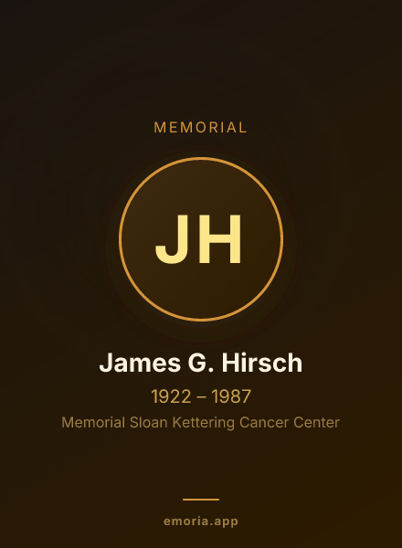 Memorial portrait of James G. Hirsch