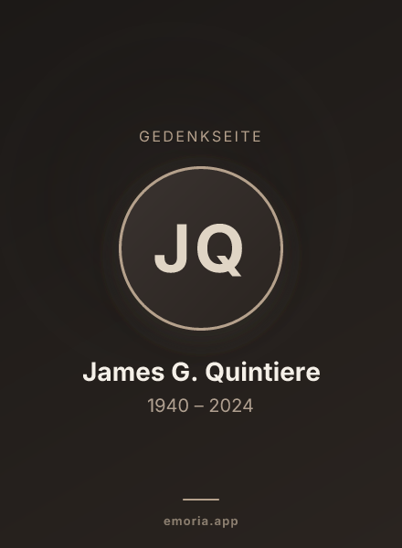 Gedenkportrait von James G. Quintiere