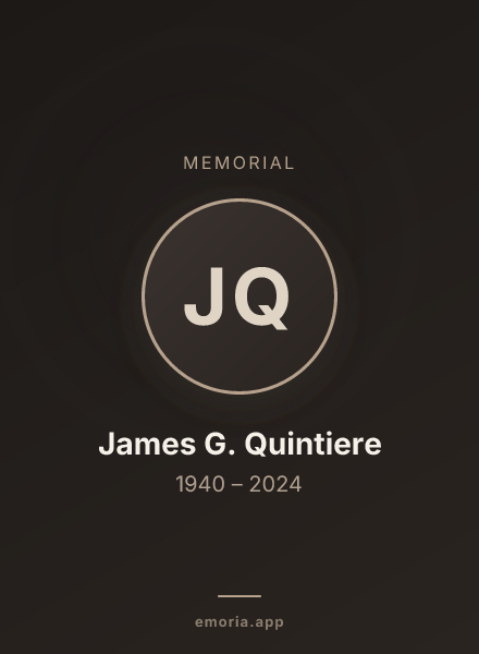 Memorial portrait of James G. Quintiere