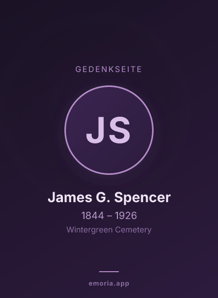 Gedenkportrait von James G. Spencer