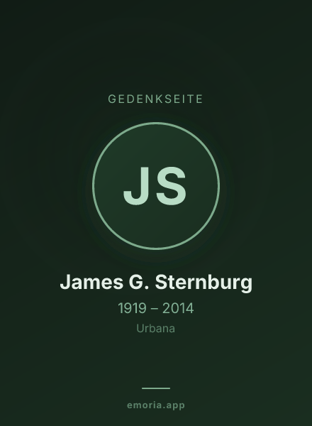 Gedenkportrait von James G. Sternburg