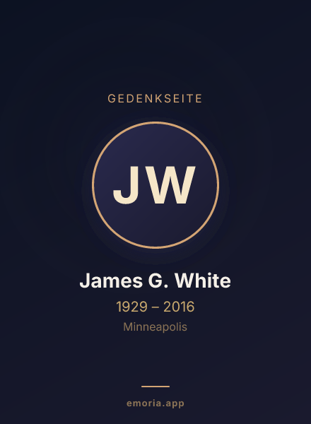 Gedenkportrait von James G. White