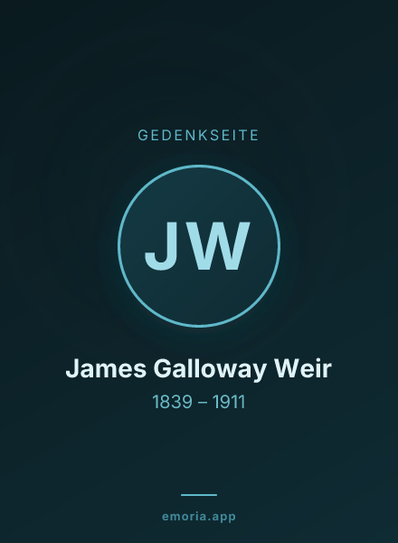 Gedenkportrait von James Galloway Weir