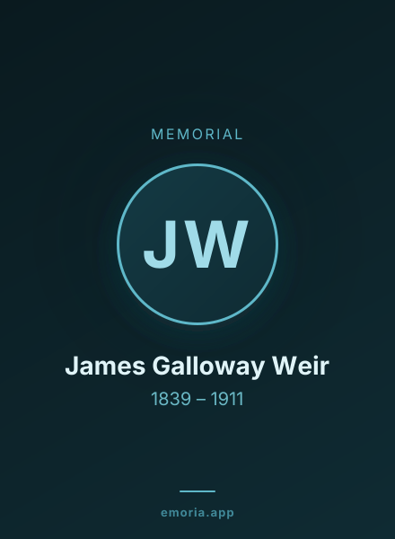Memorial portrait of James Galloway Weir