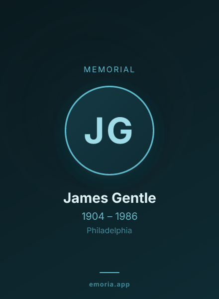 Memorial portrait of James Gentle