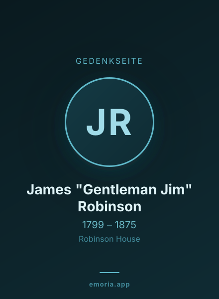 Gedenkportrait von James "Gentleman Jim" Robinson