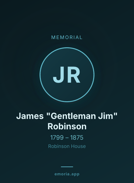Memorial portrait of James "Gentleman Jim" Robinson