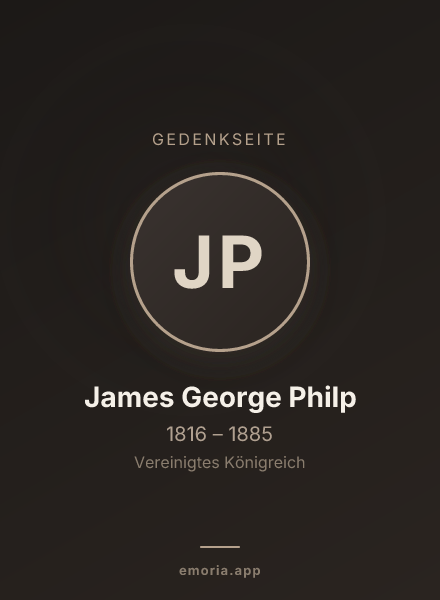 Gedenkportrait von James George Philp