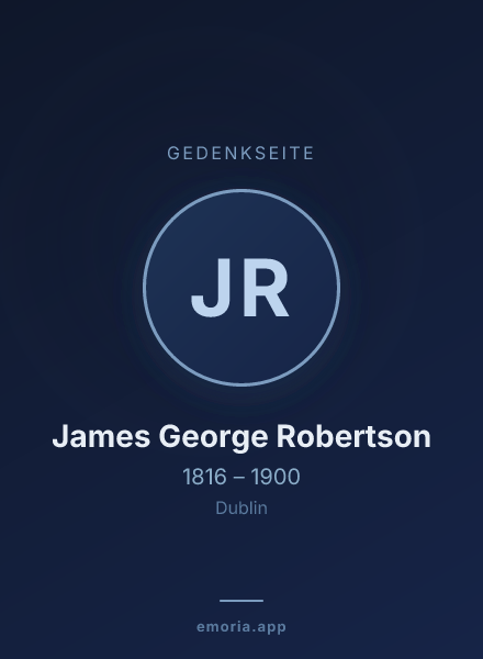 Gedenkportrait von James George Robertson