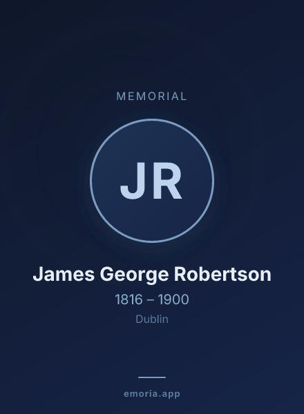 Memorial portrait of James George Robertson