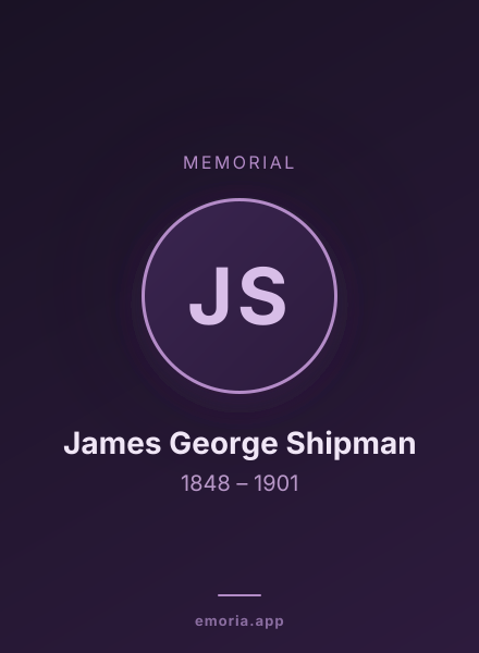 Memorial portrait of James George Shipman