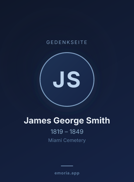 Gedenkportrait von James George Smith