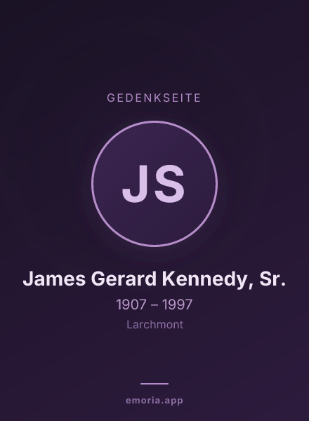 Gedenkportrait von James Gerard Kennedy, Sr.