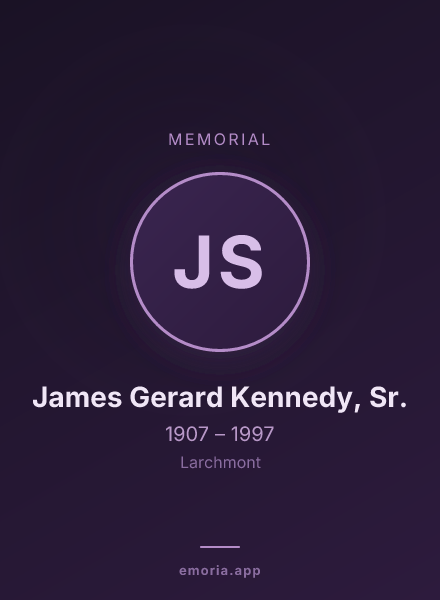 Memorial portrait of James Gerard Kennedy, Sr.