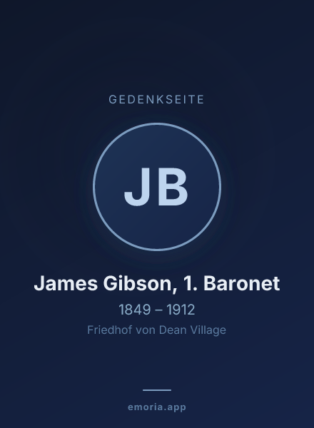 Gedenkportrait von James Gibson, 1. Baronet