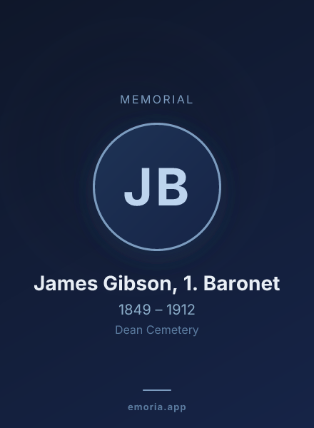 Memorial portrait of James Gibson, 1. Baronet