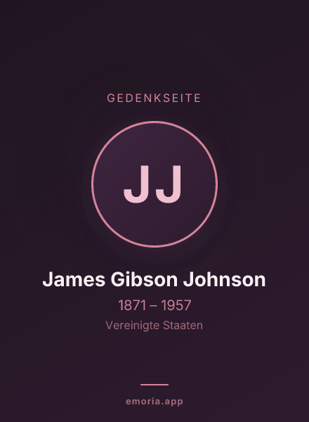 Gedenkportrait von James Gibson Johnson