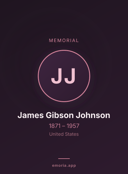Memorial portrait of James Gibson Johnson
