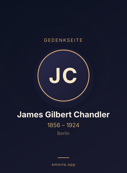 Gedenkportrait von James Gilbert Chandler