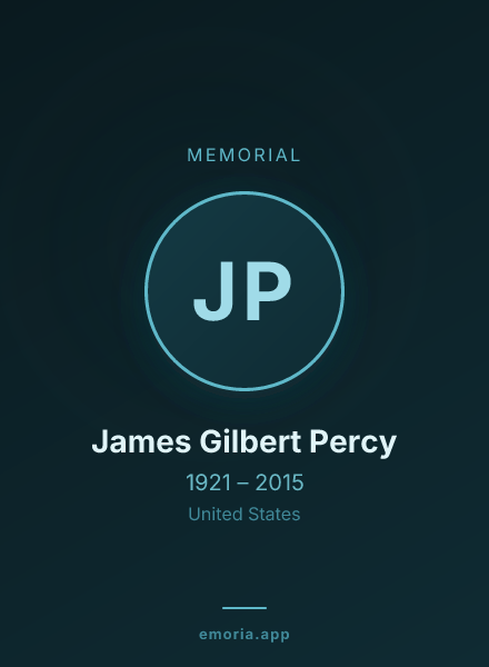 Memorial portrait of James Gilbert Percy