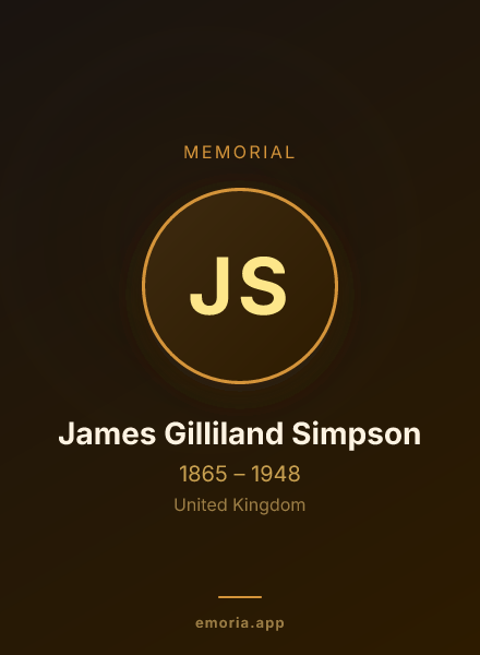 Memorial portrait of James Gilliland Simpson