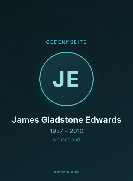 Gedenkportrait von James Gladstone Edwards