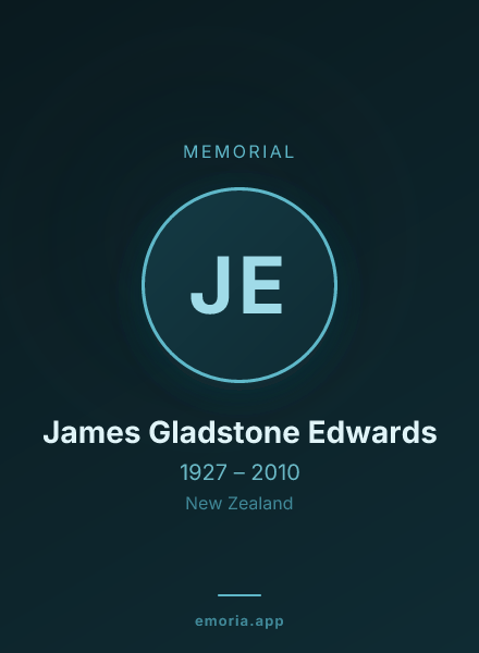 Memorial portrait of James Gladstone Edwards
