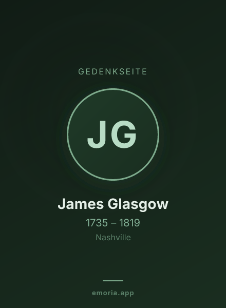 Gedenkportrait von James Glasgow