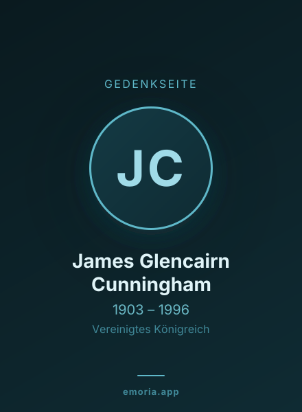 Gedenkportrait von James Glencairn Cunningham