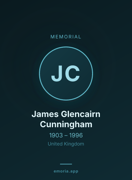 Memorial portrait of James Glencairn Cunningham