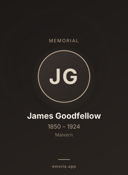 Memorial portrait of James Goodfellow