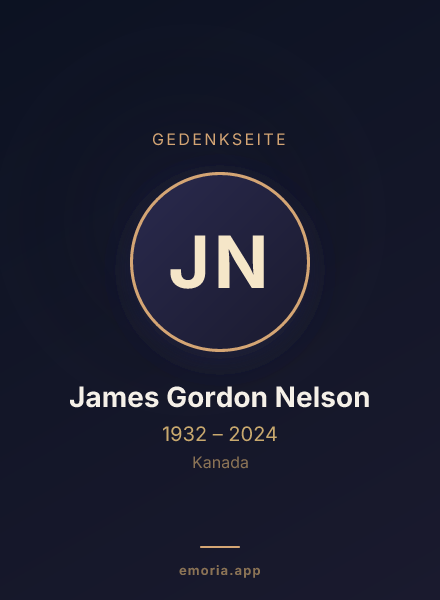 Gedenkportrait von James Gordon Nelson