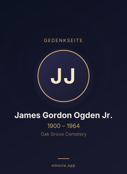 Gedenkportrait von James Gordon Ogden Jr.