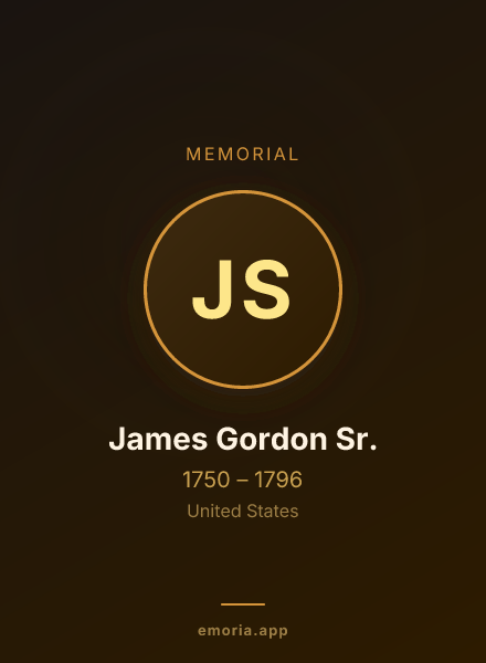 Memorial portrait of James Gordon Sr.