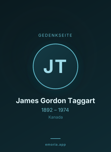 Gedenkportrait von James Gordon Taggart
